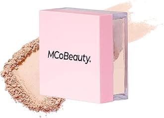 MCoBeauty - Loose Powder Cool & Set - Light Shade - Finely Milled Water-Based Baking & Setting Powder with Hyaluronic Acid, Glycerin & Vitamin E - Vegan, Cruelty Free Cosmetics - Face Makeup
