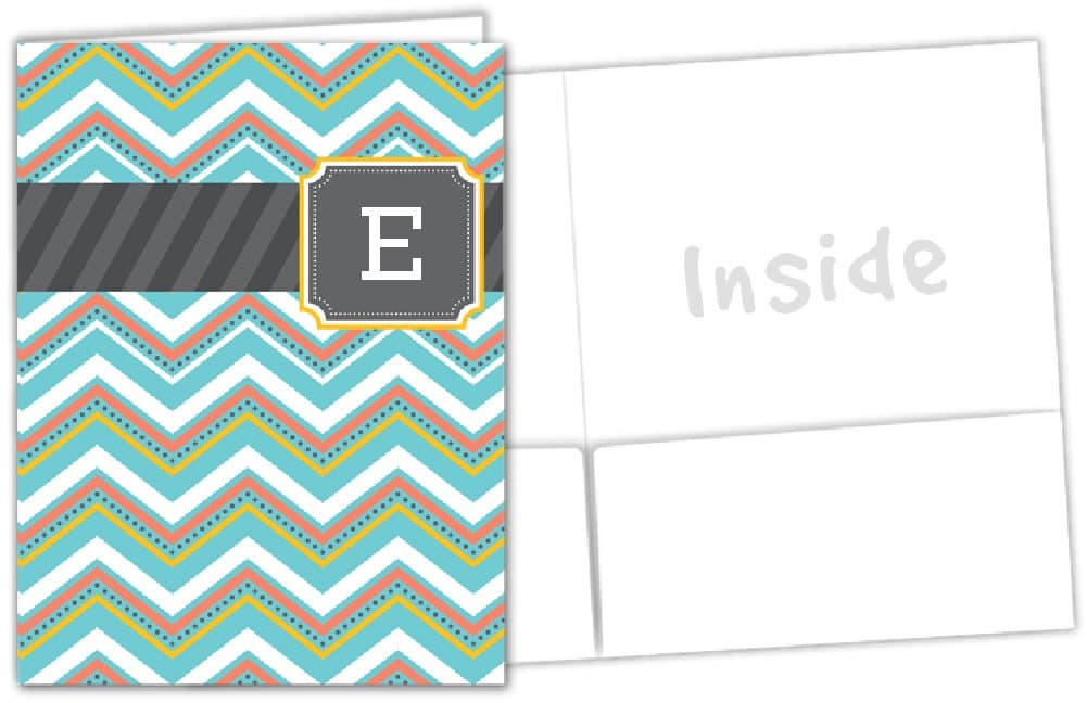 Multi Monogram Personalized Folder