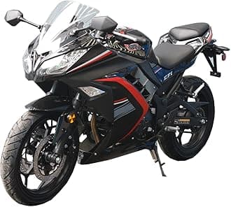 X-PRO Roadster 250 6 Speed Motorcycle EFI Fuel Injection Dirt Bike Bike Street Bike Motorcycle Assembled in Crate (Black)