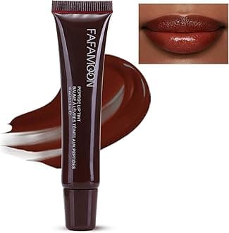 Lip Glowy Balm Plumping Moisturizing Lip Balm for Dry Cracked Lips,Hydrating Lip Mask Lip Butter Balm Nourishing Lip Care Lip Treatment Glossy Finish Non-sticky Tinted Lip Balm (04# Espresso)