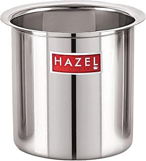 HAZEL Steel Milk Pot | Stainless Steel Milk Boiler Container | Milk Boiling Vessel Gunj for Kitchen, 5000 ML