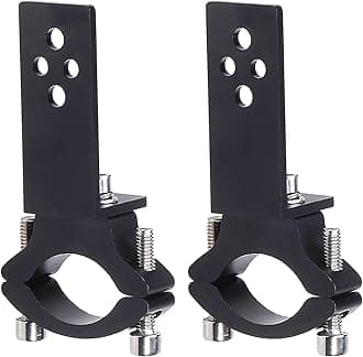 Biqing 2PCS Motorcycle Spotlight Mount Bracket Black,Universal Motorcycle Fog Driving Lights Brackets Front Bumper Protective Bracket fit 0.8-1.4 Inch Roll Bar(22-36mm)