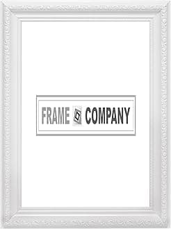 White 36" x 24" Ready to hang Ornate Shabby Chic Picture/Photo/Poster frame with MDF backing board and High Clarity Styrene Shatterproof Perspex Sheet