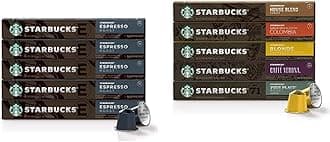 Starbucks by Nespresso Dark Roast Espresso (50-count) + Starbucks by Nespresso Variety Pack (50-count) Coffee Capsules