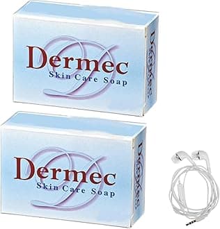 DERMEC SOAP SKIN CARE MAN WOMAN SOAP FREE EAR PHONE PACK OF 2
