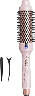 Wavytalk Updated Version Thermal Brush, 1.5 Inch Negative Ion Blowout Express Thermal Round Brush Creates Salon-Quality Blowouts, lonic Frizz Reduction Makes Hair Shinier & Smoother (Millennial Pink)