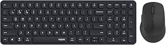 Rapoo 9360M Wireless Keyboard and Mouse Combo, Blade-Series E9310M 99-Key Ultra-Thin Keyboard and M300G Silent Mouse, Support 4 Devices, Quiet, Compact, Battery Powered, for Windows/Mac/Linux/Chrome