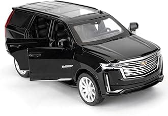 Toy Cars Compatible for 1:32 Escalade SUV Model Cars, Pull Back Die-cast Vehicles, Collectible Cars with Sounds＆Lights for Kids Boys Girls and Adults, Gift Black