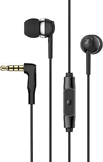 Consumer Audio CX 80S In-ear Headphones with In-line One-Button Smart Remote – Black