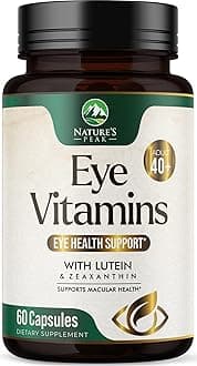 Eye Vitamins Supplements - 3x Strength Eye Health Vitamin with Lutein and Zeaxanthin - Vision Macular Health & Dry Eyes Support With Zinc, Vitamins C E & Minerals, Bottled in USA - 60 Capsules