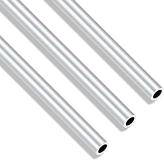 6063 Aluminium Round Tubes, 10mm OD 7mm ID 300mm Length 1.5mm Wall Seamless Straight Aluminium Tubing Pipe(3PCS)
