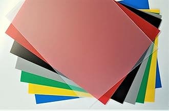 Plastic Sheet Polypropylene Coloured ViPrint Graphic Arts 0.8mm Thick A5 to A2 (No Colour, A4-297 x 210mm (11.7 x 8.3 in))