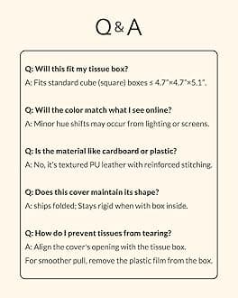 OLETHA Square Tissue Box Cover - Aesthetic Desk Decor for Room, Home & Office - Tissues Cube Boxes Holder - Light Taupe, Set of 2