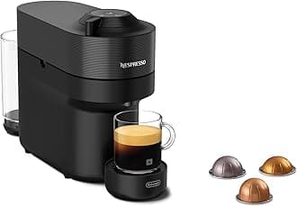 Nespresso Vertuo Pop Coffee Machine by De'Longhi, Over 40 Varieties of Pods, 6 Coffee Cup Sizes, Espresso, Cappuccino, Starter Capsule Set Included, ENV90.B, Black