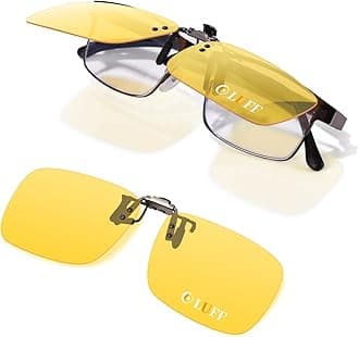 Polarized Unisex Clip on Sunglasses for Eyeglasses-Good Flip up Clip Style Sunglasses for Myopia Glasses Outdoor/Driving/Fishing