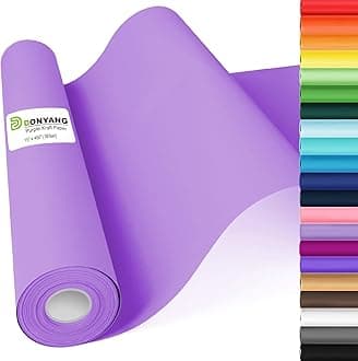 Purple Wrapping Paper, 15"x450" Art Craft Construction Bulletin Board Decorative Paper Roll for Birthday Baby Shower Christmas Mother's Day Mardi Gras, DIY Bouquet Flower Gift Wrap, Floral Supplies