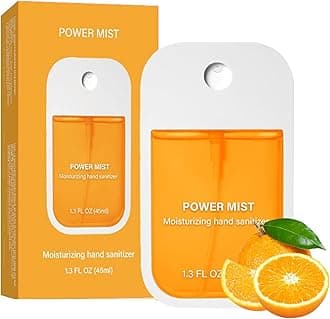 Power Mist Hydrating Hand Sanitizer Spray, Portable Travel-Size Hand Sanitizer Spray, 500-Sprays Each，Suitable for Both Adults and Children (Citrus)