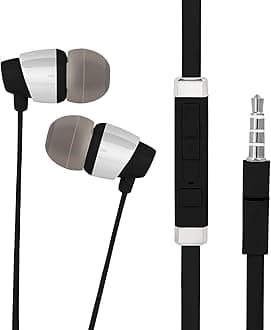 In-Ear Headphones Earphones for Samsung Galaxy On6, ON 6, Samsung Galaxy On7 (2016) / On 7 2016, Samsung Galaxy On7 / Samsung on7 On 7, Samsung Galaxy On7 Pro / On 7 pro, Samsung Galaxy On8 / Samsung On 8S Earphone Original Like Wired Stereo Deep Bass Head Hands-free Headset Earbud With Built in-line Mic, Call Answer/End Button, Music 3.5mm Aux Audio Jack 1M1:- (BLACK)