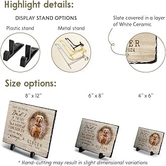 Keepsake Headstone: Honoring The Love of Your Feline or Canine Companion - Remember The Happy Times, Dad or Mom - Sentimental Gift for Pet Lovers