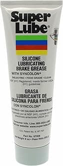 97008 Silicone Lubricating Brake Grease with PTFE, 8 oz Tube, Translucent White