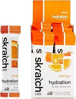 Skratch Labs Hydration Sports Drink Mix Packets – Real‑Fruit Electrolyte Powder for Fast Hydration & Endurance | Orange | 20 Pack | Vegan, Non‑GMO, Clean Ingredients