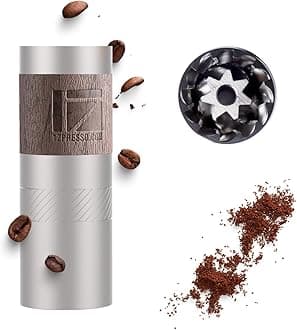 1Zpresso Q Manual Coffee Grinder with Stainless Steel Conical Burr, Foldable Handle for Drip, French Press, Cold Brew, Travel