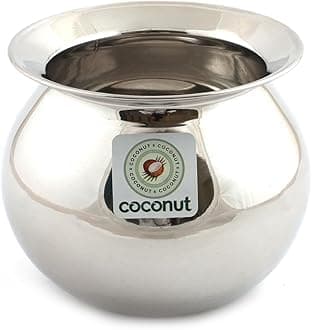 Coconut Stainless Steel Balloon / Gundu / Pongal Pot / Multipurpose Pot - 1 Unit - Diameter - 13.5 Cms ( Capacity -1500ML)
