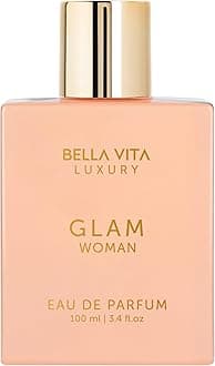Bellavita Luxury Glam Eau de Parfum | 100 ml (3.4 fl.oz.) | Perfume for Women | White Floral, African Orange, Jasmine, and Patchouli Notes | Long Lasting Women's Day Special Fragrance