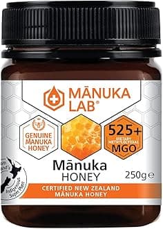 Manuka Lab Certified MGO 525+ New Zealand Manuka Honey 250g - Antimicrobial Powerhouse for Wound and Skin Healing
