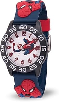 Marvel Spider-Man Kids' Plastic Time Teacher Analog Quartz 3D Strap Watch