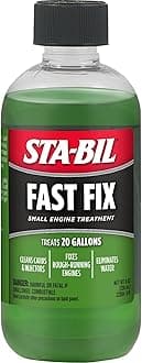 Fast Fix - Small Engine Treatment, Cleans Carburetors and Injectors, Fixes Rough Running Engines, Eliminates Water, Treats Up to 20 Gallons, 8oz (22304) , Green