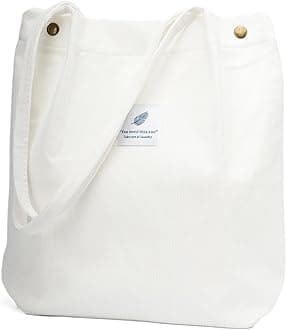 Corduroy Tote Bag Cute Tote Bags for Women Shoulder Bag with Inner Pocket for Work Beach Travel and Shopping Grocery