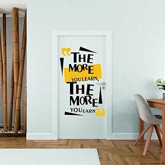 Door Wall Stickers for Living Room, Bedroom, Office Wall Sticker ( Multicolor, Covering Size - 65 Cm X 110 Cm ), Polyvinyl Chloride