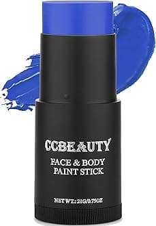 Royal Blue Face Paint Stick, Face Painting Kit, Full Coverage SFX Makeup Foundation, Professional Non-Toxic Body Paint for Halloween Costume Cosplay Party, Avatar, Mystique, Smurf Makeup