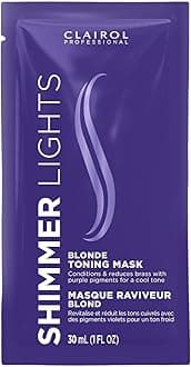 Shimmer Lights Violet Toning Mask for Neutralizing Brassy Tones with Refreshing Blonde Hair Results