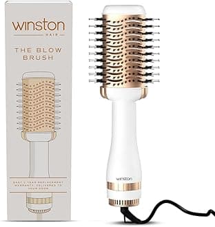 - Winston 2-in-1 Hair Styling Blow Brush for Women - 1200 Watts | Hot Air Brush, Hair Volumizer Brush, Hair Blow Dryer Brush with Charcoal Bristles for Salon-Quality Volume and Shine (White) - 1-Year Warranty