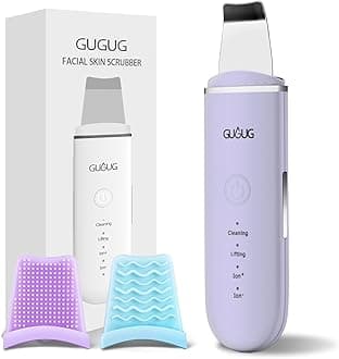 GUGUG Skin Scrubber Face Spatula Skin Spatula Pore Cleaner Blackhead Remover Tools for Facial Deep Cleansing-4 Modes, Purple