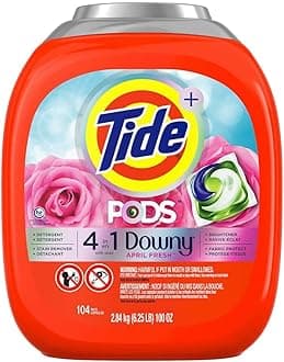 with 4 in 1 Downy HE Laundry Detergent Pods, 104-count, 2.84 kg