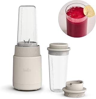 6 Pcs Portable Rocket Blender, Juicer & Smoothie Maker, Press & Twist Design, EverGood™ & BPA Free Dishwasher Safe Parts, 4 Tip Stainless Steel Blade, Cord Wrap, 240 Watt Motor, Oatmilk