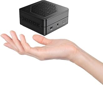MINISFORUM EM780 Mini PC AMD Ryzen 7 7840U(8C/16T, up to 5.1GHz) 32GB RAM 512GB PCIe4.0 SSD Mini PC,1xHDMI/ 2xUSB4/ WiFi 6E/ BT5.3/ 3xUSB3.2/ 1x TF Card Slot/ 65W Gan Type-C Adapter Computer