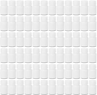 United Scientific® Unistore™ Sample Containers with Lid - 1 Oz Travel Bottles (30ml) Capacity - HDPE Bottle with Lids - Wide Mouth Reagent Bottle - TSA Approved Travel Bottles for Liquids, Pack of 72