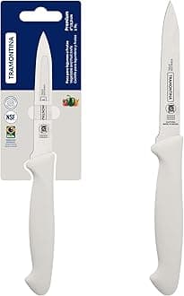 Tramontina Premium 4 Inches Paring Knife with Stainless Steel Blade and White Polypropylene Handle