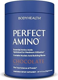 PerfectAmino Powder - BCAA and EAA Powder for Pre and Post Workout - Amino Acid Energy Drink for Men and Women to Support Lean Muscle and Recovery - Chocolate - 60 Servings