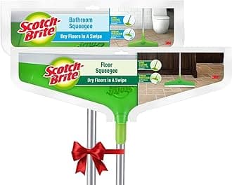 Scotch-Brite Plastic Bathroom Squeegee 30Cm and Scotch Brite Floor Squeegee 40cm, Green