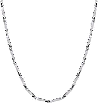 Fashion FrillSilver Chain For Men Double Coated Popular Stainless Steel Silver Chain For Men Stylish Chains Necklaces Valentine Silver Chain