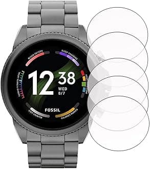 DAMDAM Smartwatch Screen Guard Protector for Fossil Gen 6 42mm / 44mm (Men/Women), Michael Kors Gen 6 Bradshaw Smart Watches Screen Guard (Pack of 5)(Not A Tempered Glass)
