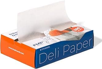 [500 Pack] 8 x 10.75" Wax Paper Sheets for Food, Interfolded Precut Deli Pop Up Grease-Proof Sandwich Paper Wraps, Waterproof for Lunch, Food Basket, Microwave Cover, BBQ