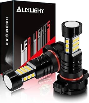 AUXLIGHT 2504 LED Fog Light DRL Bulbs, 2400 Lumens Extremely Bright PSX24W 12276 Bulbs Replacement for Cars, Trucks, Golden Yellow