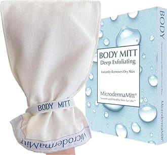 Original Deep Exfoliating Mitt for Body - Premium Turkish Kessa Dead Skin Remover & Body Exfoliator for Keratosis Pilaris & Self-Tan Removal, Natural Skin Care Glove for Smooth Skin