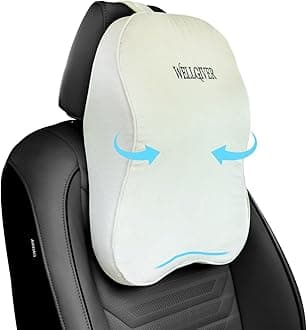 Car Neck Rest Pillow Experience Ultimate Comfort With Ultrasoft Cushioning, Superior Neck Support Pain Relief Memory Foam Head Rest With Washable Velvet Cover Beige Pack Of 1, Large